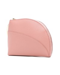 rosa Leder Clutch von Roksanda