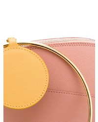 rosa Leder Clutch von Roksanda