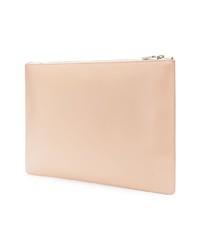 rosa Leder Clutch von Jil Sander