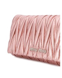 rosa Leder Clutch von Miu Miu