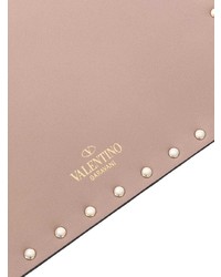 rosa Leder Clutch von Valentino