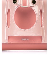 rosa Leder Clutch von Perrin Paris