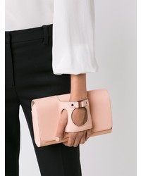 rosa Leder Clutch von Perrin Paris