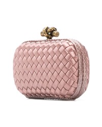 rosa Leder Clutch von Bottega Veneta