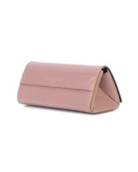 rosa Leder Clutch von Cushnie