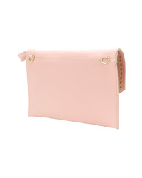 rosa Leder Clutch von Marc Ellis