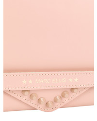 rosa Leder Clutch von Marc Ellis