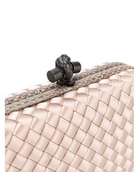 rosa Leder Clutch von Bottega Veneta