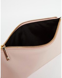 rosa Leder Clutch von Whistles