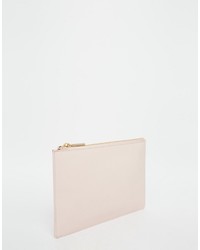 rosa Leder Clutch von Whistles