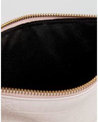 rosa Leder Clutch von Whistles