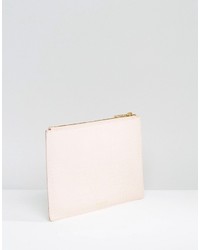 rosa Leder Clutch von Whistles