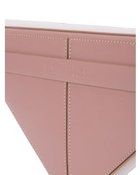 rosa Leder Clutch von Cushnie