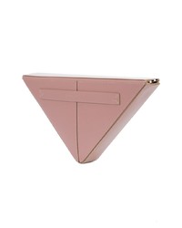 rosa Leder Clutch von Cushnie