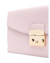 rosa Leder Clutch von Furla