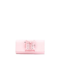 rosa Leder Clutch von Perrin Paris