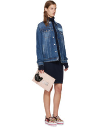 rosa Leder Clutch von MSGM