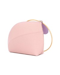 rosa Leder Clutch von Roksanda