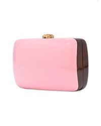 rosa Leder Clutch von Rocio