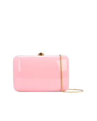 rosa Leder Clutch von Rocio