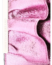 rosa Leder Clutch von Christian Siriano