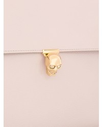 rosa Leder Clutch von Alexander McQueen