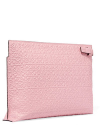 rosa Leder Clutch von Loewe