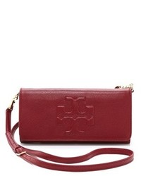 rosa Leder Clutch von Tory Burch