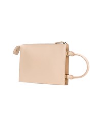 rosa Leder Clutch von Jil Sander