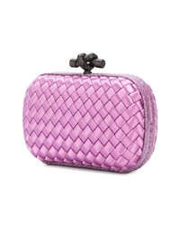 rosa Leder Clutch von Bottega Veneta