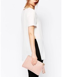 rosa Leder Clutch von Urban Code