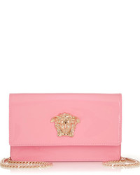 rosa Leder Clutch von Versace
