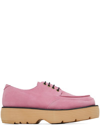 rosa Leder Derby Schuhe von Andersson Bell