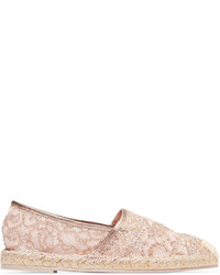 rosa Leder Espadrilles von Valentino