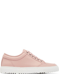 rosa Leder niedrige Sneakers