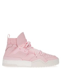 rosa Leder niedrige Sneakers von Adidas Originals By Alexander Wang
