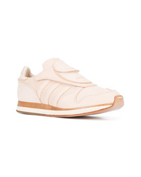 rosa Leder niedrige Sneakers von Hender Scheme