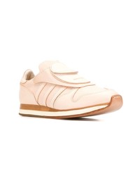 rosa Leder niedrige Sneakers von Hender Scheme