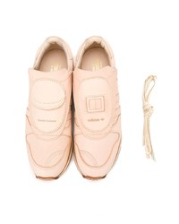 rosa Leder niedrige Sneakers von Hender Scheme