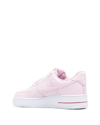 rosa Leder niedrige Sneakers von Nike