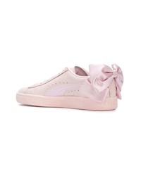 rosa Leder niedrige Sneakers von Puma
