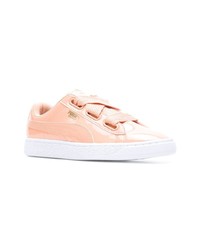 rosa Leder niedrige Sneakers von Puma