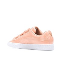 rosa Leder niedrige Sneakers von Puma