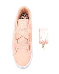 rosa Leder niedrige Sneakers von Puma