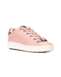 rosa Leder niedrige Sneakers von Coach