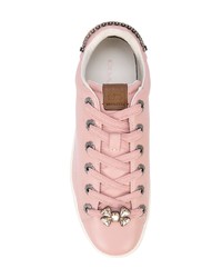 rosa Leder niedrige Sneakers von Coach