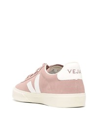 rosa Leder niedrige Sneakers von Veja