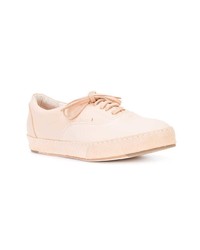 rosa Leder niedrige Sneakers von Hender Scheme