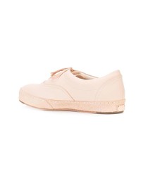 rosa Leder niedrige Sneakers von Hender Scheme