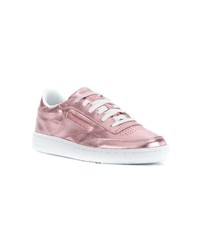 rosa Leder niedrige Sneakers von Reebok